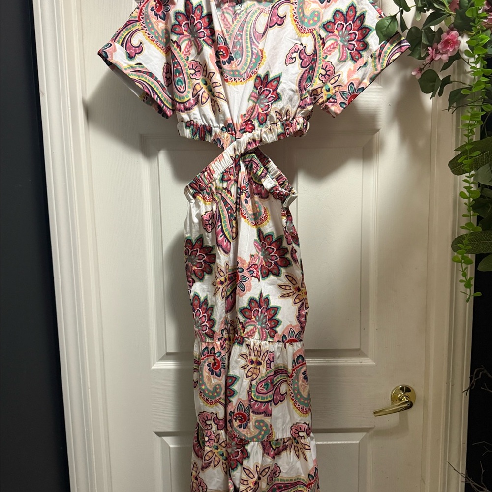 Zara Multicolor Paisley Maxi Dress